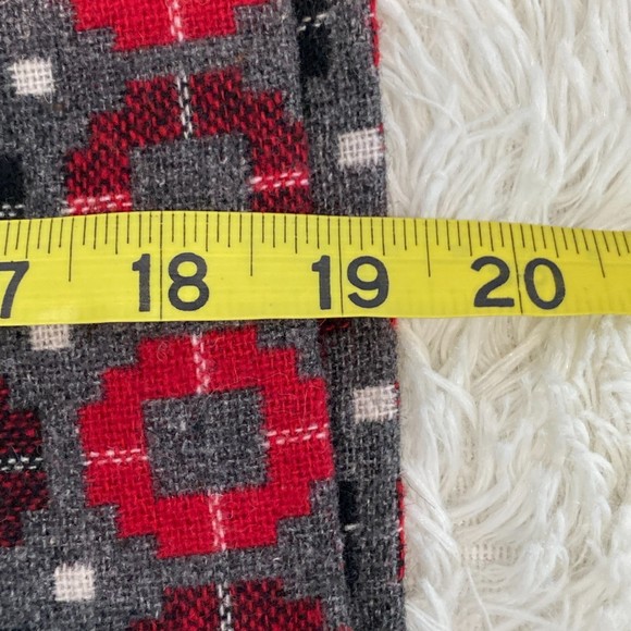 Talbots Petites 2P Red Gray Geometric Wool Blended Pencil Skirt - Picture 6 of 6